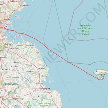Boston - Provincetown motorboat trail, distance, elevation, map, profile, GPS track
