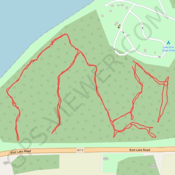 Lake Erie State Park Trail trail, distance, elevation, map, profile, GPS track