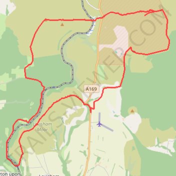 Levisham Moor, Simon's Howe and Fylingdales Moor Loop trail, distance, elevation, map, profile, GPS track