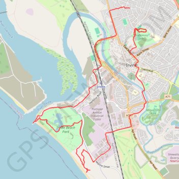 Beach Gravel trail, distance, elevation, map, profile, GPS track