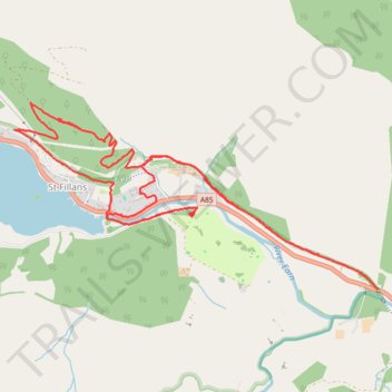 Loop walk around St Fillans trail, distance, elevation, map, profile, GPS track