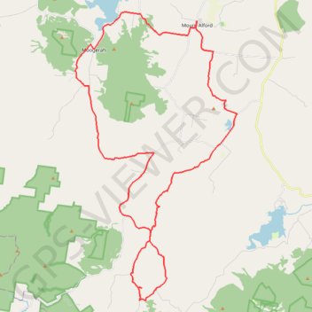 Mount Alford - Carneys Creek trail, distance, elevation, map, profile, GPS track