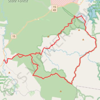 Great Sandy National Park - Toolara Forest trail, distance, elevation, map, profile, GPS track
