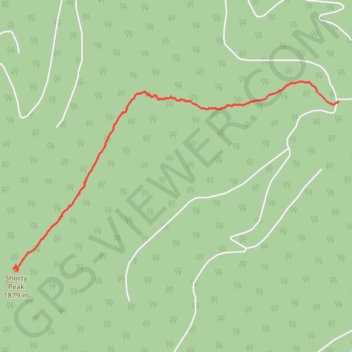 Shorty Peak up trail, distance, elevation, map, profile, GPS track