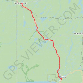 White River - Wawa trail, distance, elevation, map, profile, GPS track