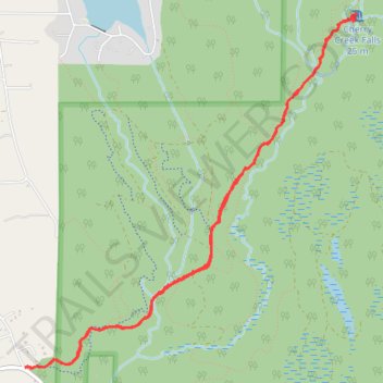 Cherry Creek Falls Trail trail, distance, elevation, map, profile, GPS track