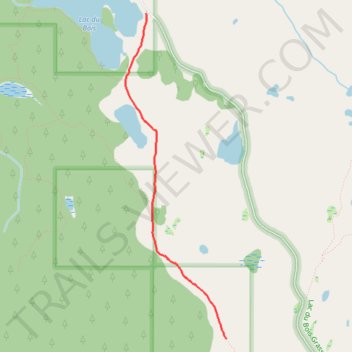Wheeler Mountain Road Trail South of Lac du Bois trail, distance, elevation, map, profile, GPS track