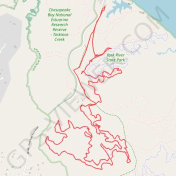 York River State Park - Marl Ravine trail, distance, elevation, map, profile, GPS track