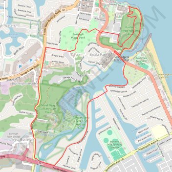 Burleigh Circuit trail, distance, elevation, map, profile, GPS track