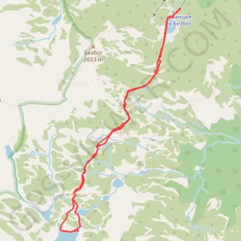 Bezbog Hut - Popovo Lake - Bezbog Hut trail, distance, elevation, map, profile, GPS track