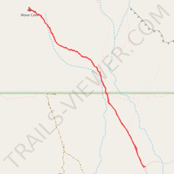 Wave Cave Trail trail, distance, elevation, map, profile, GPS track