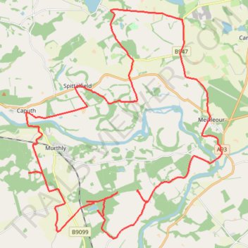 King's Myre Loop trail, distance, elevation, map, profile, GPS track