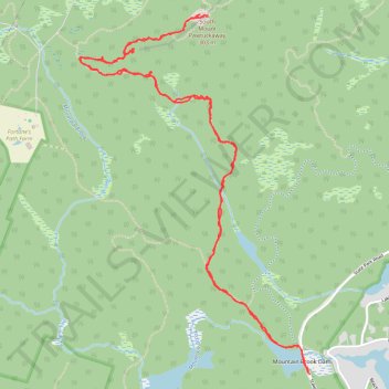 South Mount Pawtuckaway via Mountain Trail and South Ridge Trail trail, distance, elevation, map, profile, GPS track