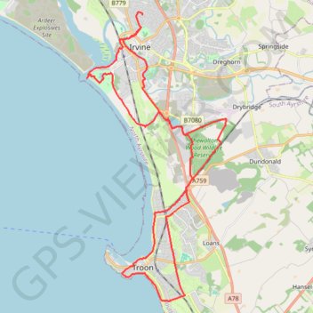 Escort to Troon trail, distance, elevation, map, profile, GPS track