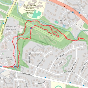 Morgan Creek Park trail, distance, elevation, map, profile, GPS track